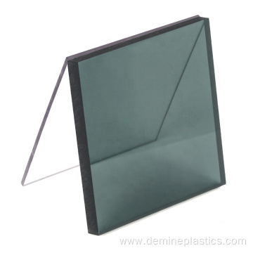 Smoke gray translucent solid polycarbonate sheet